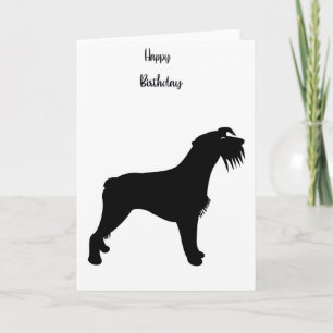 Shadow Schnauzer Birthday Card Kaart