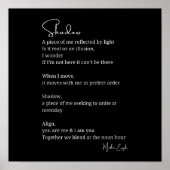 Shadow Self Love Aanmoediging Inspirerend gedicht Poster (Voorkant)