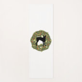 Shadow Silhouette McNab Hond in een Krans Yogamat (Voorkant)