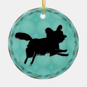 Shadow Silhouette Papillon Keramisch Ornament (Voorkant)