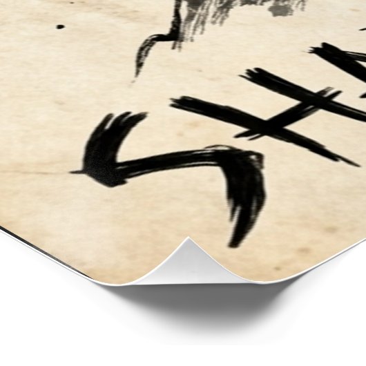 Shadow Strike Samurai Ink Art Poster (Hoek)