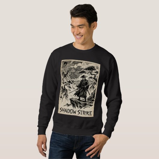 Shadow Strike Samurai Ink Art Sweatshirt (Voorkant volledig)