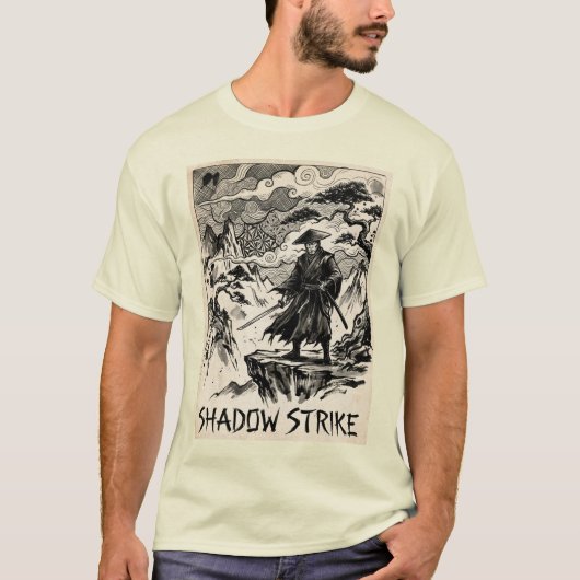 Shadow Strike Samurai Ink Art T-Shirt (Voorkant)