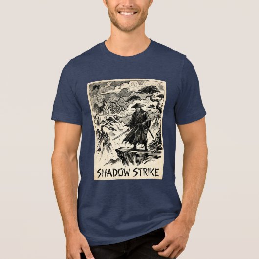 Shadow Strike Samurai Ink Art Tri-Blend Shirt (Voorkant)