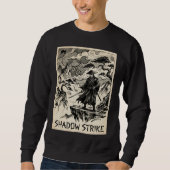 Shadow Strike Samurai Inkt Kunst Sweatshirt (Voorkant)