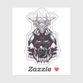 🌑 Shadow Summoner Sticker – Anime-Geïnspireerde V (Vel)