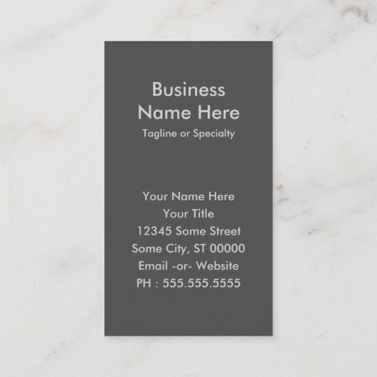 Shadow Turkey Noir Visitekaartje (Achterkant)