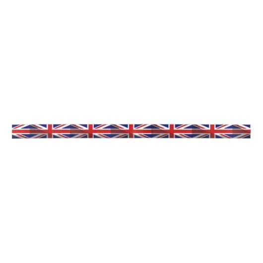 Shadow Union Jack Flag Satijnen Lint (Voorkant)