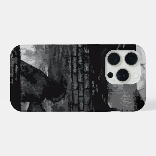 Shadow Walker - iPhone 15pro Case iPhone Hoesje (Achterkant horizontaal)