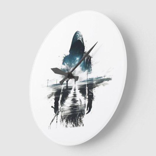 Shadow Wanderer Art Clock Grote Klok (Hoek)