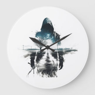 Shadow Wanderer Art Clock Grote Klok