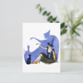 Shadow Witch en haar Black Cat Briefkaart (Staand voorkant)