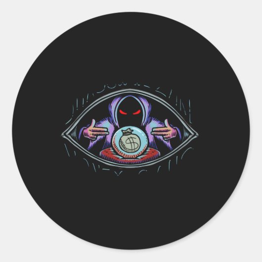 Shadow Wizard Geld Bende Voor En Ronde Sticker (Voorkant)