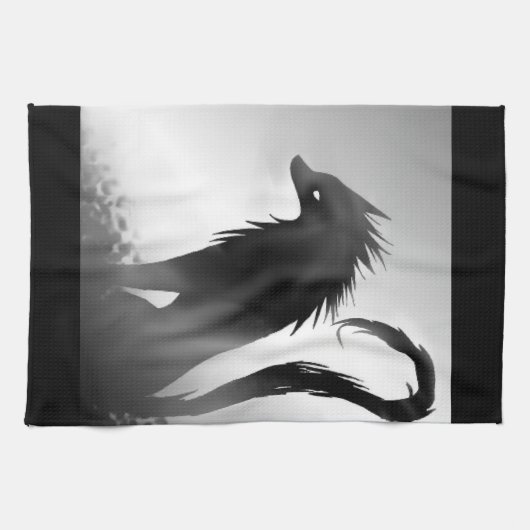 Shadow Wolf Anime Towel Theedoek (Horizontaal)