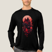 Shadow Wolf episch ontwerp Tri-Blend Shirt (Voorkant volledig)