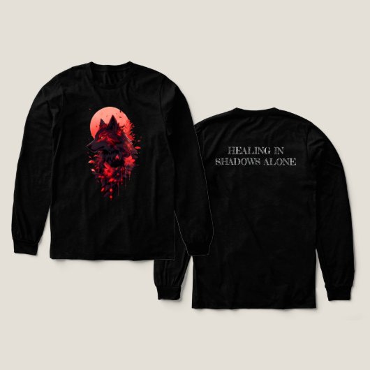 Shadow Wolf episch ontwerp Tri-Blend Shirt (Voorkant /achterkant)