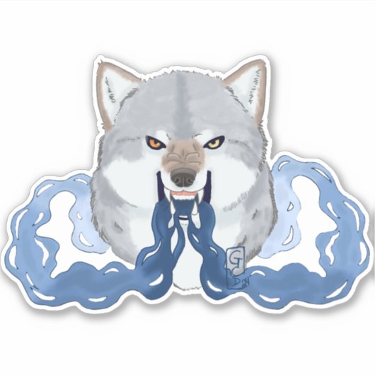 Shadow Wolf OC Sticker (Voorkant)