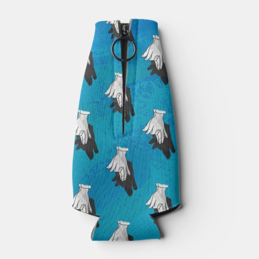 Shadow Wolf op Blue Flesjeskoeler (Achterkant)