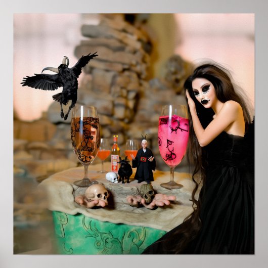 Shadow Work Witchy Recovery AI Art Matte Value Poster (Voorkant)