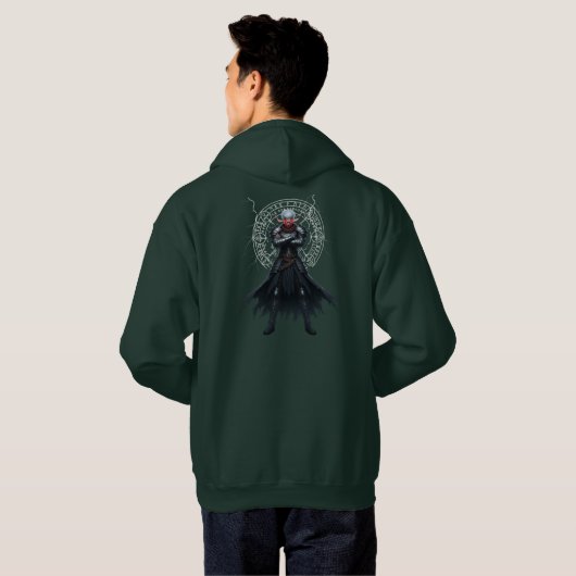 Shadowblade Hoodie – Dark Back Design Unleashed (Achterkant volledig)