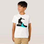 shadowboarder : blauwgroen : t-shirt (Voorkant volledig)
