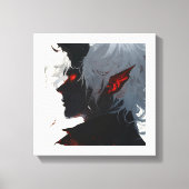 Shadowborn Demon Een spookachtig silhouet Canvas Afdruk (Voorkant)