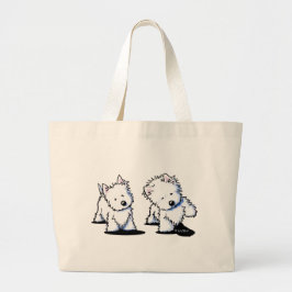 Shadowboxing Westies Grote Tote Bag