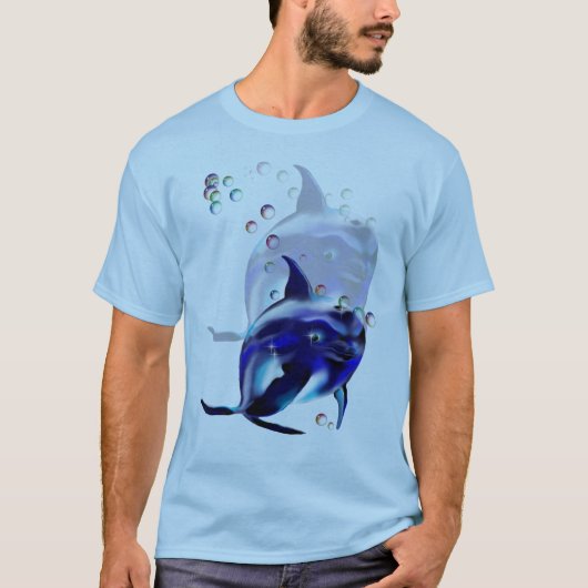 Shadowed Blue DolphinT-Shirt T-shirt (Voorkant)