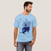 Shadowed Blue DolphinT-Shirt T-shirt (Voorkant volledig)