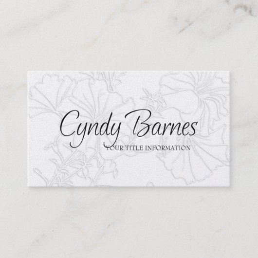 Shadowed Petunias Visitekaartje (Voorkant)