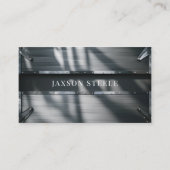 Shadowed Steel Industrial Professional Visitekaartje (Voorkant)