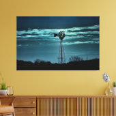 Shadowed Windmill- Dark Sky Photography Canvas (Insitu (Woonkamer))