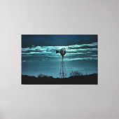 Shadowed Windmill- Dark Sky Photography Canvas (Voorkant)