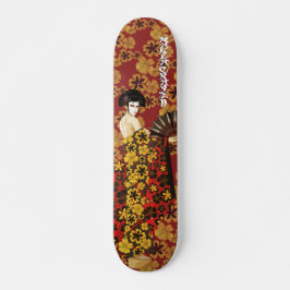 ShadowedMasters_Geisha_red Skateboard