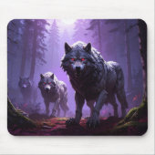 Shadowfang Pack – Midnight Wolves Fantasy Mousepad Muismat (Voorkant)