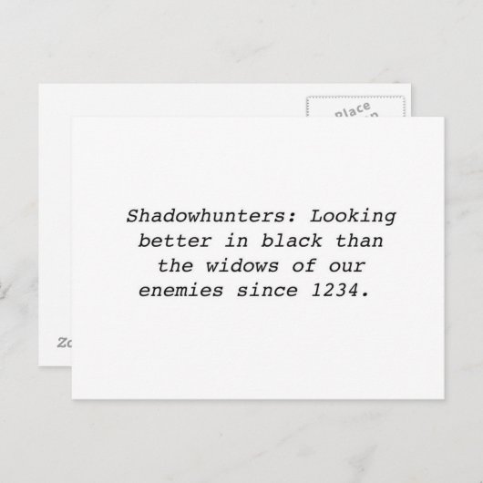 Shadowhunters Briefkaart (Voorkant / Achterkant)