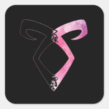 Shadowhunters rune - hakf silhouette (roze water)