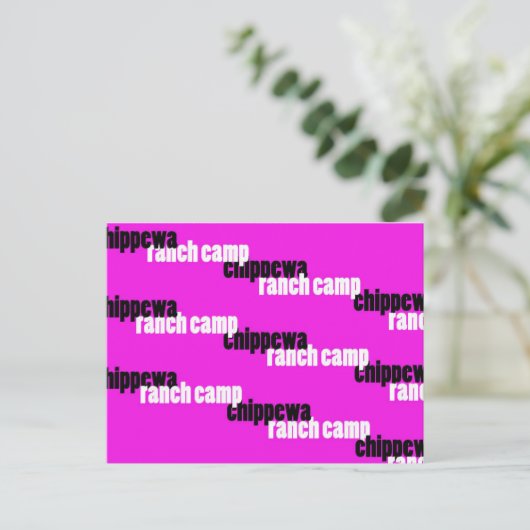 Shadowing Chippewa (roze) Briefkaart (Staand voorkant)