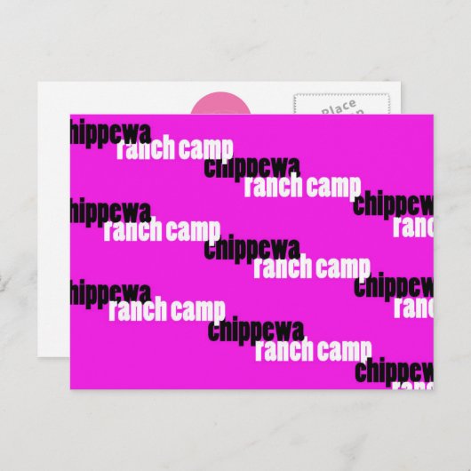 Shadowing Chippewa (roze) Briefkaart (Voorkant / Achterkant)