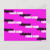 Shadowing Chippewa (roze) Briefkaart (Voorkant)