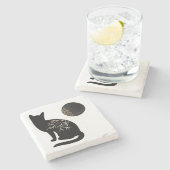 Shadowing Moon Stenen Onderzetter (Zijkant)