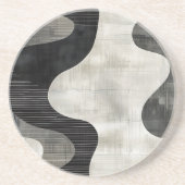 Shadowline Abstracte streep Zandsteen Onderzetter (Voorkant)