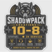 ShadowPack Creations 10-8 (In Dienst) Sticker (Voorkant)