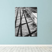 'Shadows and Fences' Ingepakte Canvasprint Canvas Afdruk (Insitu (Houten vloer))