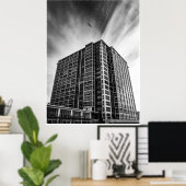 Shadows and Steel: The Silent Giant in the City Poster (Thuiskantoor)