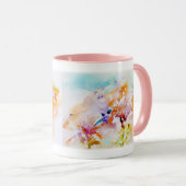 "Shadows in Pastels" Hummingbird Print Mok (Voorkant rechts)