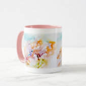 "Shadows in Pastels" Hummingbird Print Mok (Voorkant links)