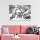 Shadows Pencil Tekening door Sara Motolanez Canvas Afdruk (Insitu (Woonkamer))