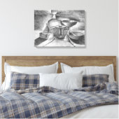 Shadows Pencil Tekening door Sara Motolanez Canvas Afdruk (Insitu (Slaapkamer))