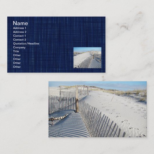 Shadows, Sand Dunes en Fences Visitekaartje (Voorkant / Achterkant)